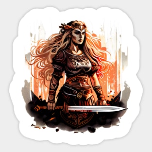 Shield-maiden or Shieldmaiden Amazon Sticker